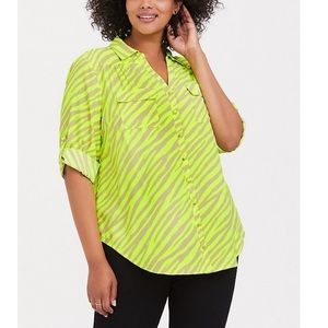 NWT Torrid 3X Lemon Zebra Top